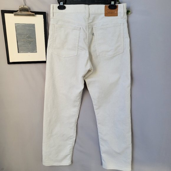 Levi's Wedgie Straight Corduroy Pants Ivory 29 - Picture 3 of 13